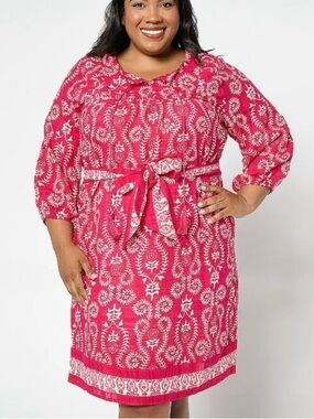 Studio Park x Amy Stran - Beetroot Dress with Belt & Long Sleeve Size MP